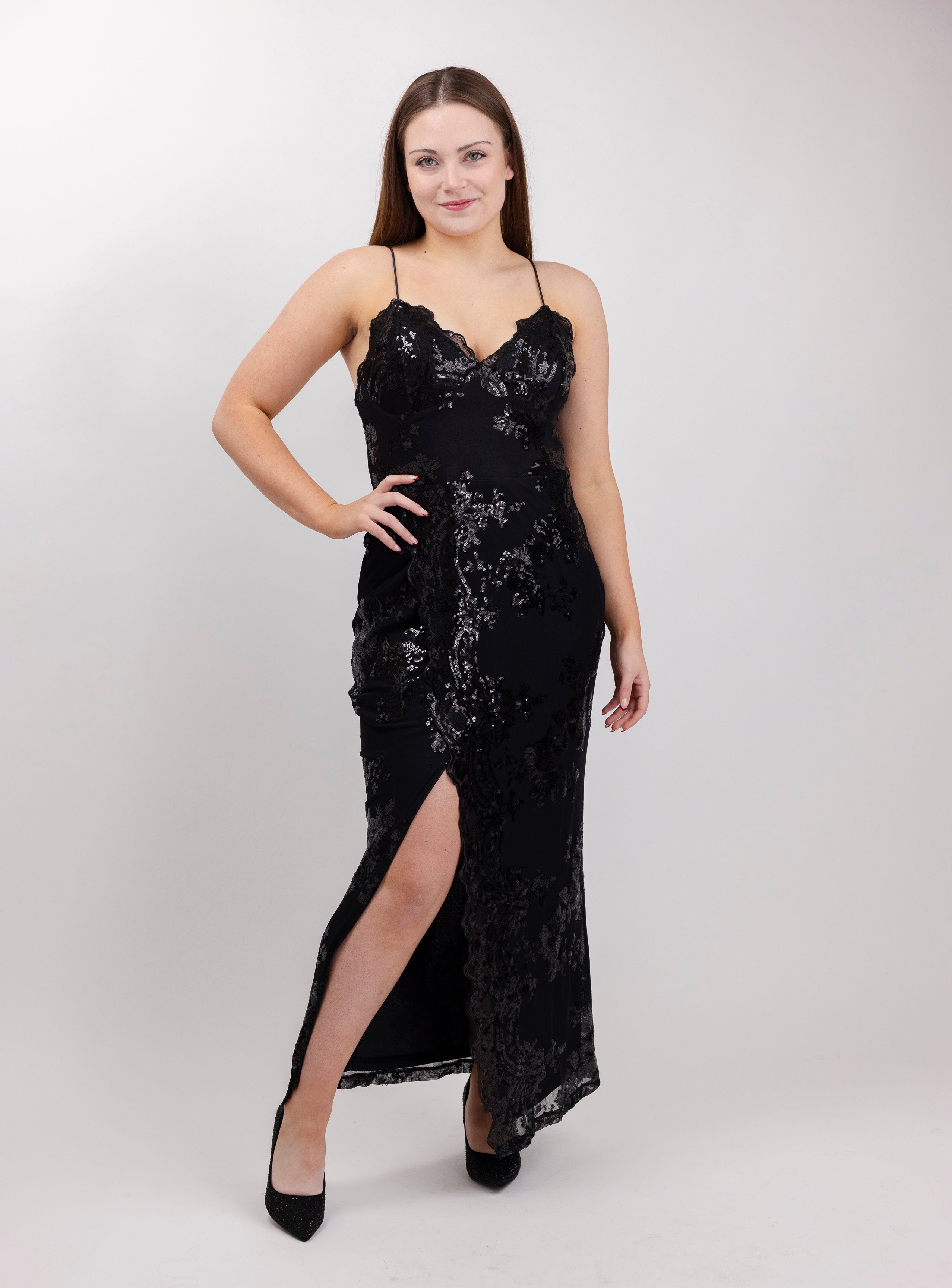 BeReal Luna Sequin Dress In Black BeReal Luna Sequin Dress In Black