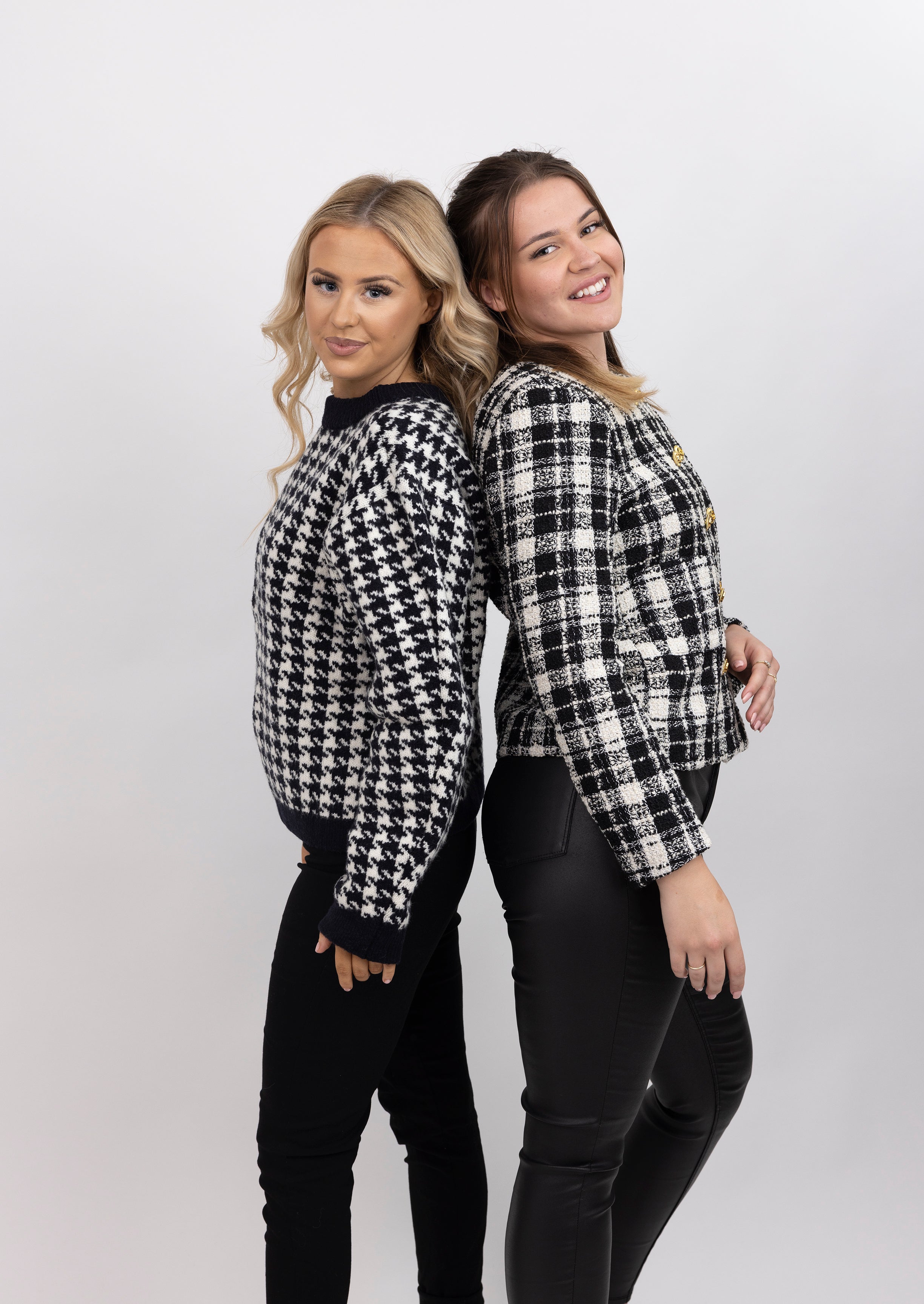 Houndstooth Women Jumper, Women's Clothing, Women's Fashion ,BeReal ,BeReal Wear