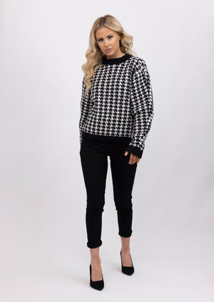Houndstooth Women Jumper, Women's Clothing, Women's Fashion ,BeReal ,BeReal Wear