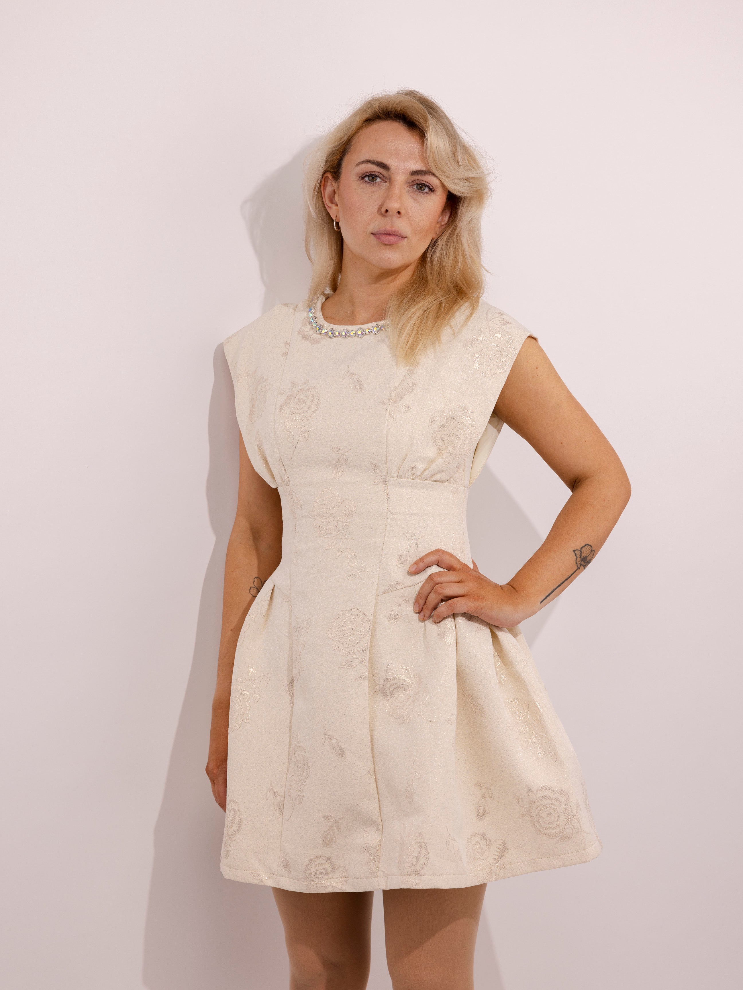 BeReal dress, brocade dress , party wear , formal dress 