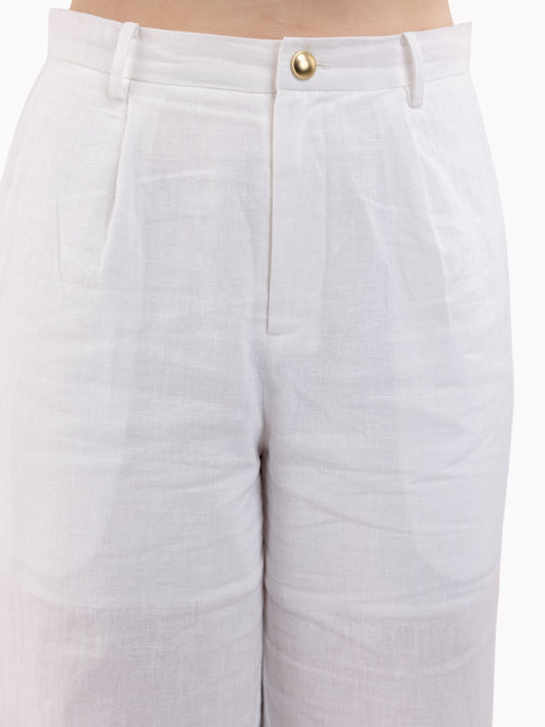 white linen trousers, white trousers, white pants