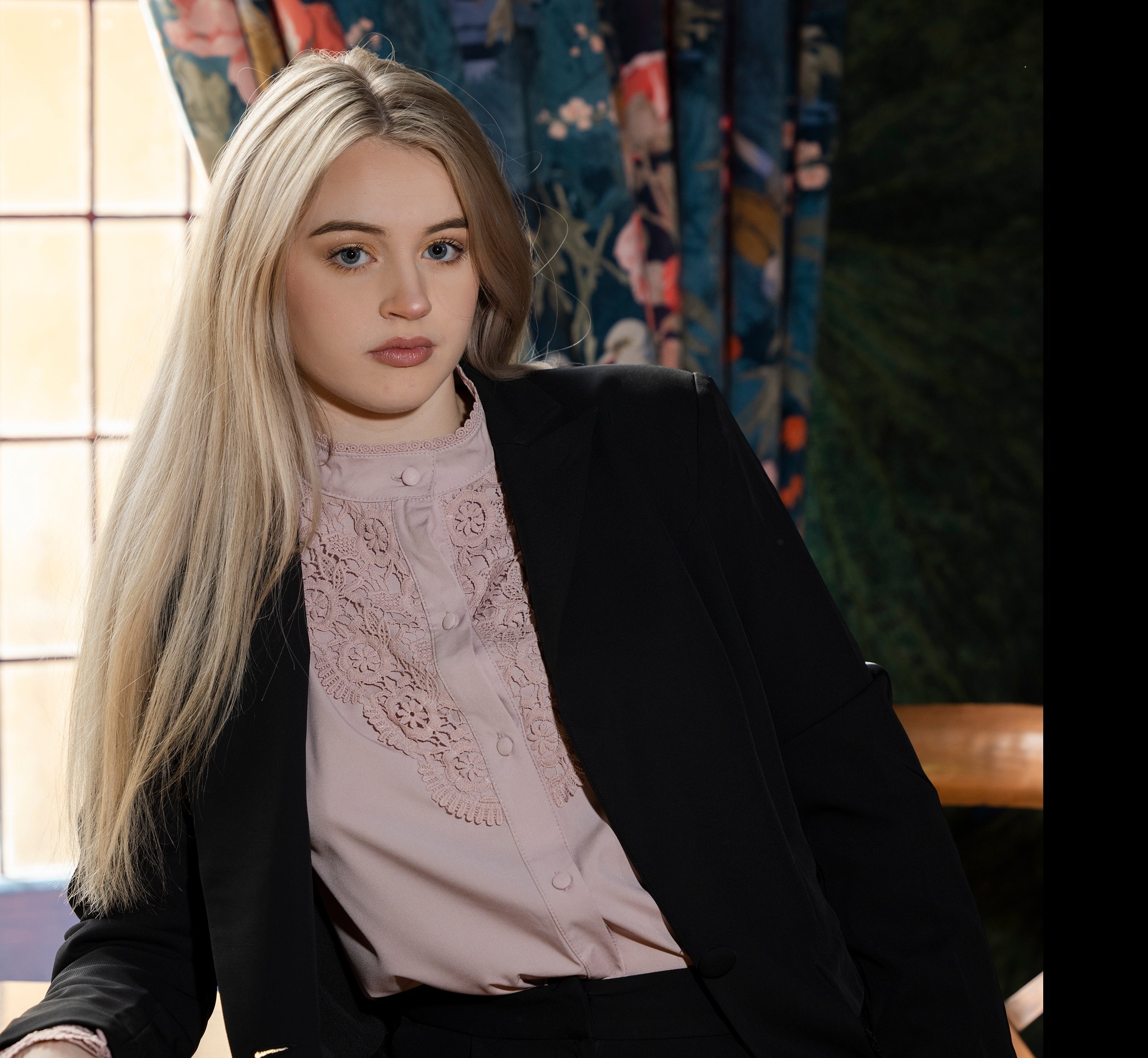 Rose Lace Detail Top, Women's Clothing, Women's Fashion ,BeReal ,BeReal Wear 